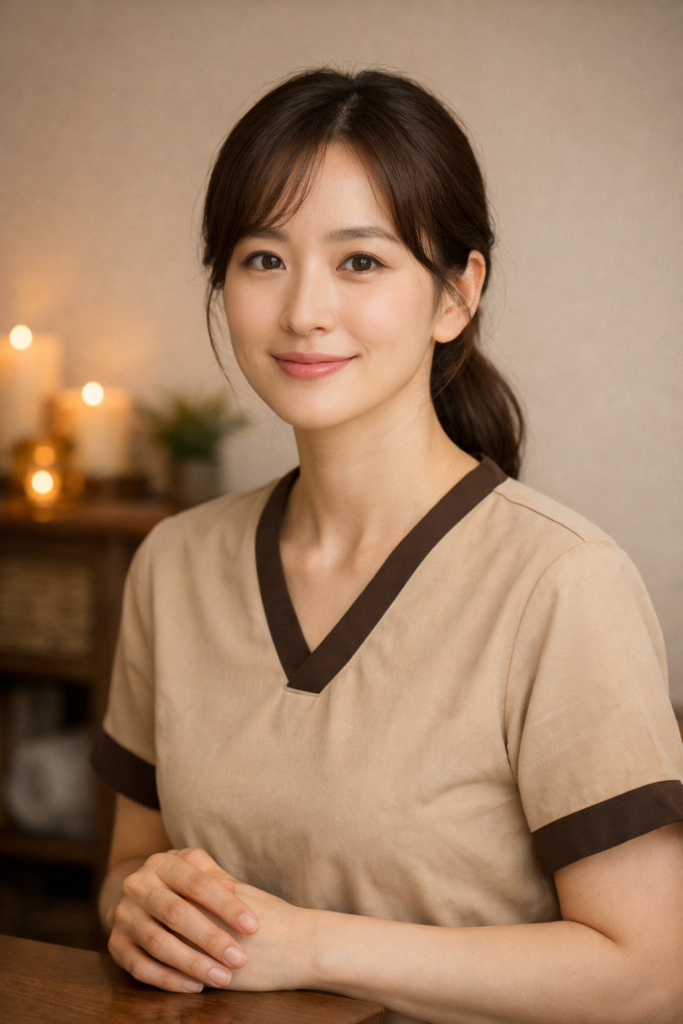 마사제드카페 실제 운영 관리사 프로필 사진, 편안한 관리와 상담을 담당